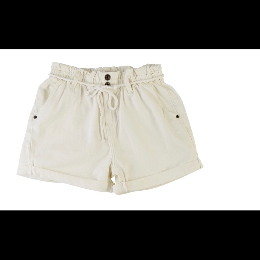 NWOT Natural High Waisted Paper Bag Shorts XS